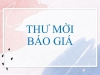 THƯ MỜI BÁO GIÁ  Dịch vụ “kiểm nghiệm mẫu thực phẩm phục vụ công tác kiểm tra, giám sát, phòng chống ngộ độc thực phẩm”